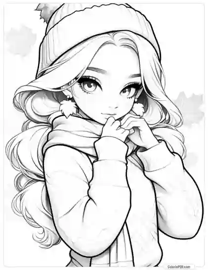 Autumn Girl Coloring Pages