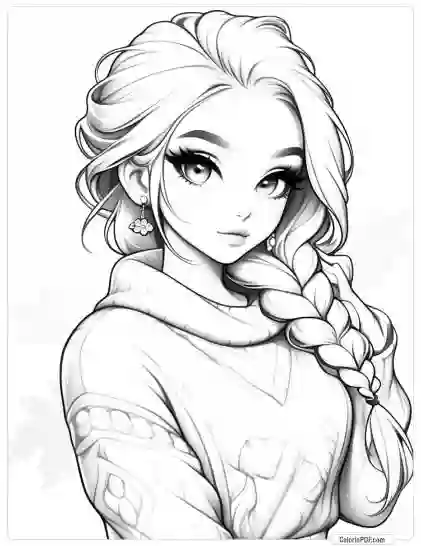 Autumn Girl Coloring Pages