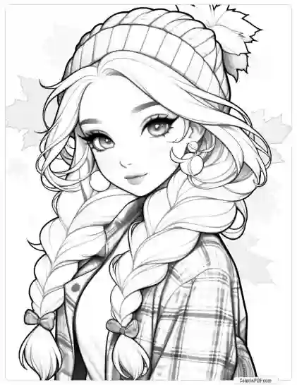 Autumn Girl Coloring Pages