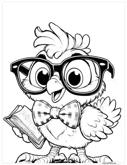 Crazy Chicken Coloring Pages