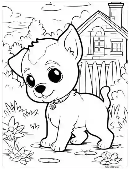 Cute Dog Coloring Pages