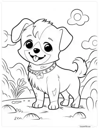 Cute Dog Coloring Pages