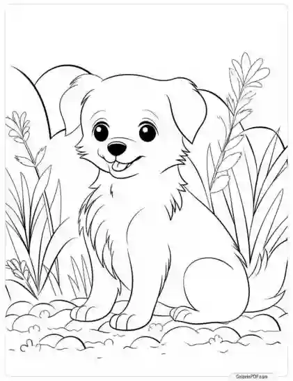 Cute Dog Coloring Pages