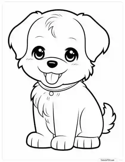 Cute Dog Coloring Pages