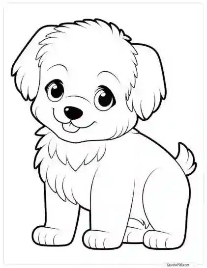 Cute Dog Coloring Pages