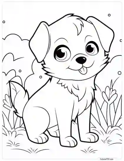 Cute Dog Coloring Pages