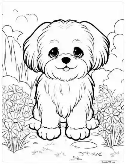 Cute Dog Coloring Pages