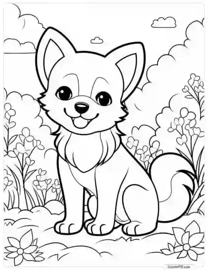 Cute Dog Coloring Pages