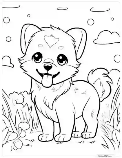 Cute Dog Coloring Pages