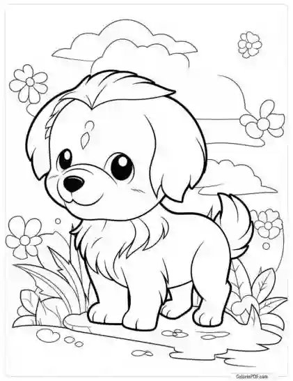 Cute Dog Coloring Pages