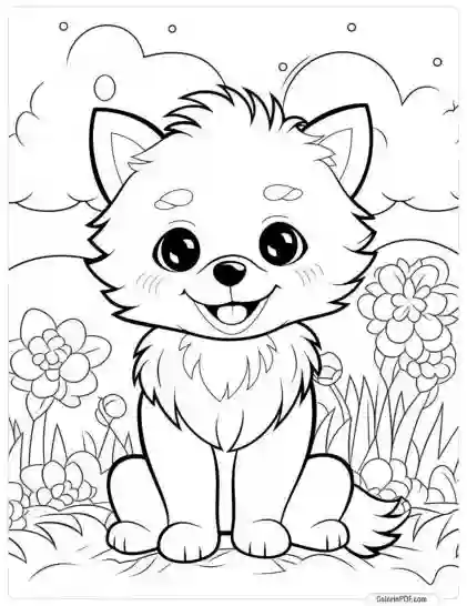 Cute Dog Coloring Pages