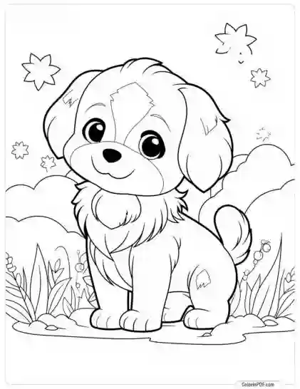 Cute Dog Coloring Pages