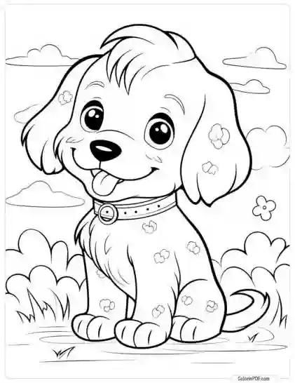 Cute Dog Coloring Pages