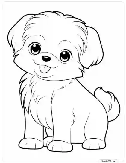 Cute Dog Coloring Pages