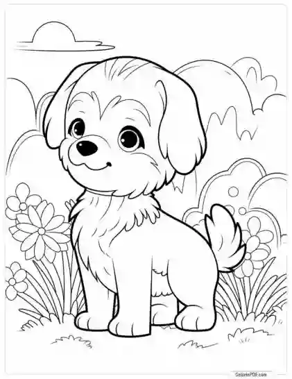 Cute Dog Coloring Pages