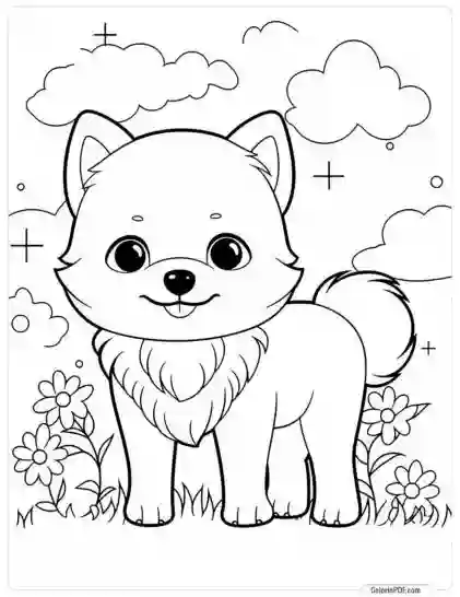 Cute Dog Coloring Pages