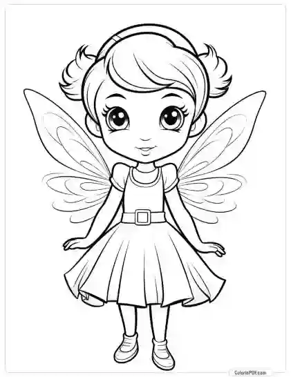 Cute Fairy Coloring Pages