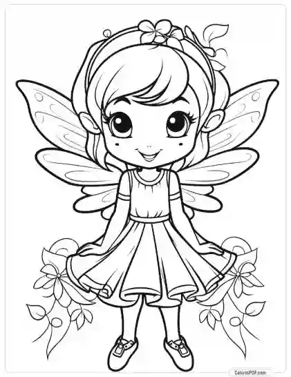 Cute Fairy Coloring Pages