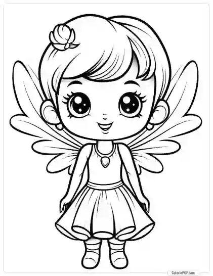 Cute Fairy Coloring Pages