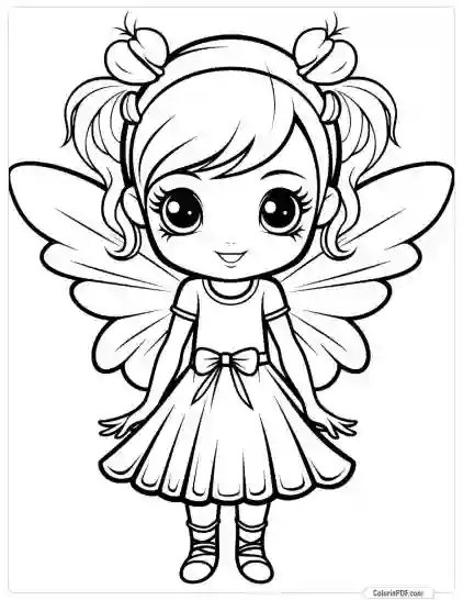 Cute Fairy Coloring Pages