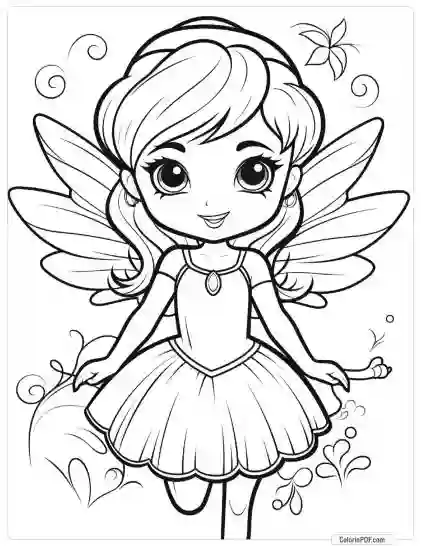 Cute Fairy Coloring Pages