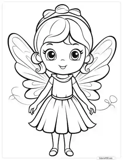 Cute Fairy Coloring Pages