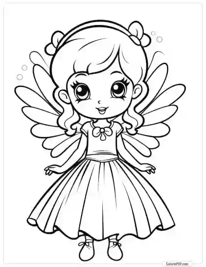 Cute Fairy Coloring Pages