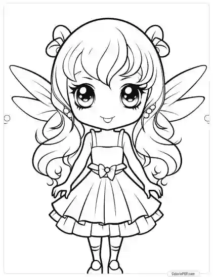 Cute Fairy Coloring Pages