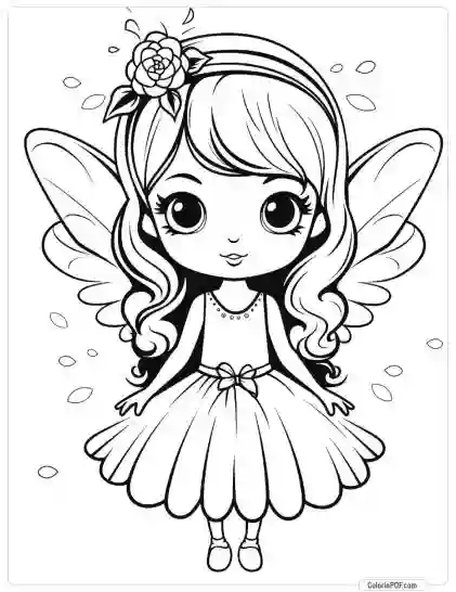 Cute Fairy Coloring Pages