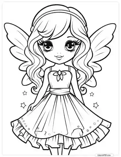 Cute Fairy Coloring Pages