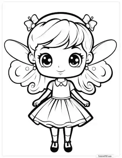 Cute Fairy Coloring Pages