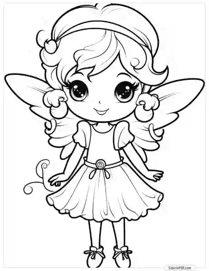 Cute Fairy Coloring Pages