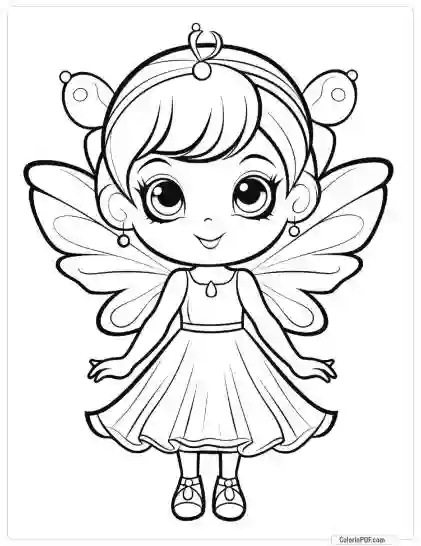 Cute Fairy Coloring Pages