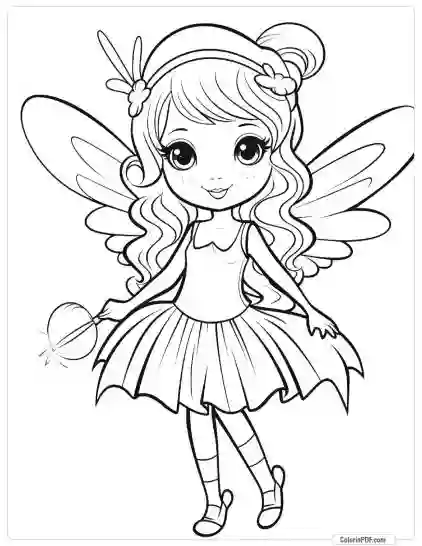 Cute Fairy Coloring Pages