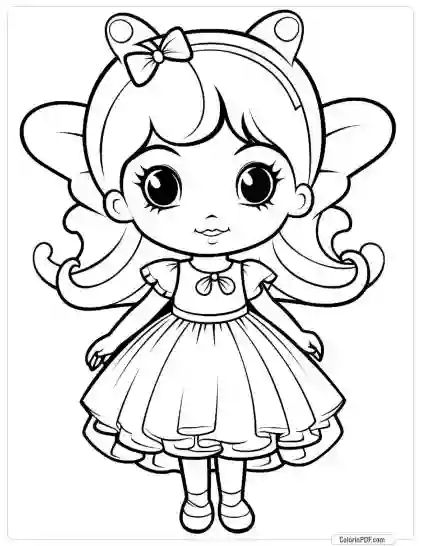 Cute Fairy Coloring Pages