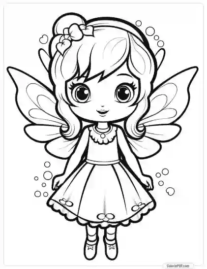 Cute Fairy Coloring Pages