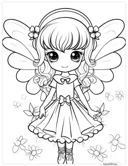 Cute Fairy Coloring Pages