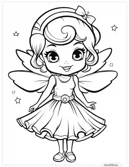 Cute Fairy Coloring Pages