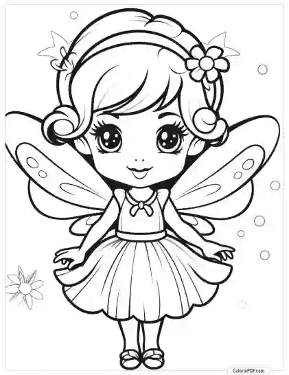 Cute Fairy Coloring Pages