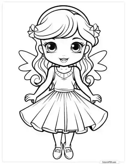 Cute Fairy Coloring Pages