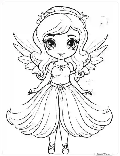 Cute Fairy Coloring Pages