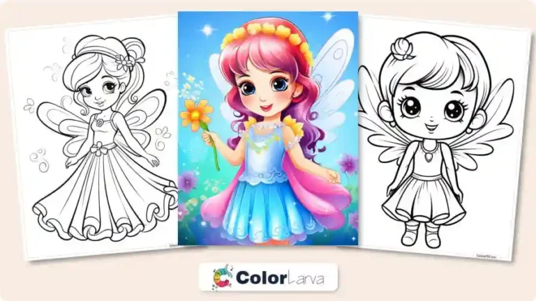 Cute Fairy Coloring Pages