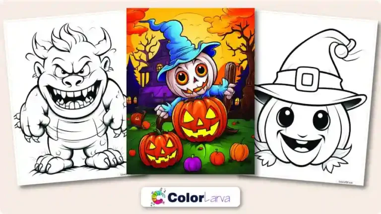 Cute Halloween Coloring Pages for Kids