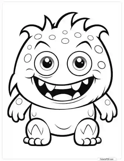 Cute Monster Coloring Pages