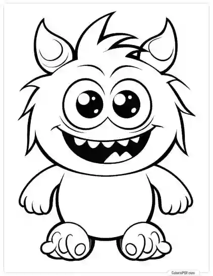 Cute Monster Coloring Pages