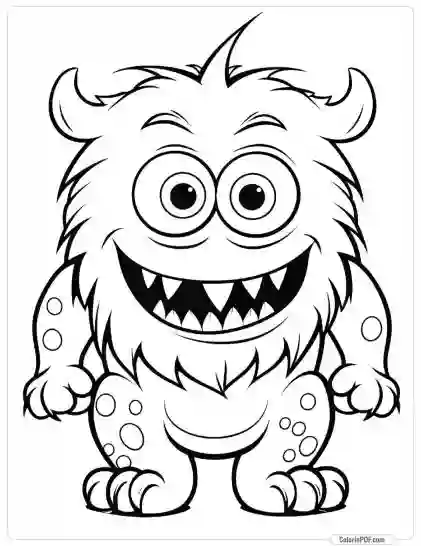 Cute Monster Coloring Pages