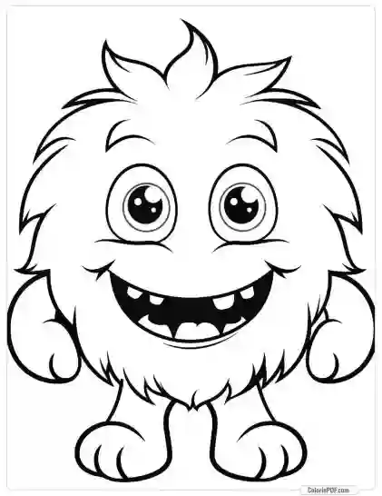 Cute Monster Coloring Pages