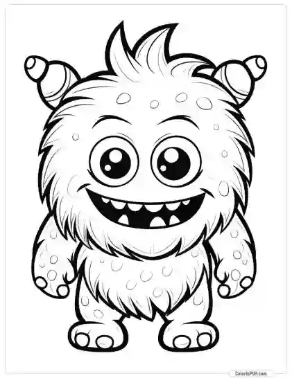 Cute Monster Coloring Pages