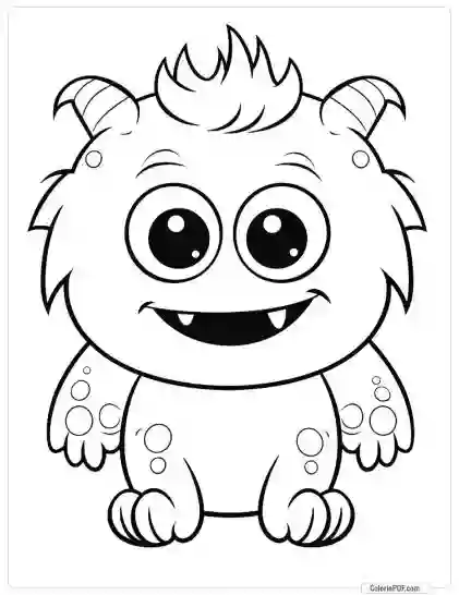 Cute Monster Coloring Pages