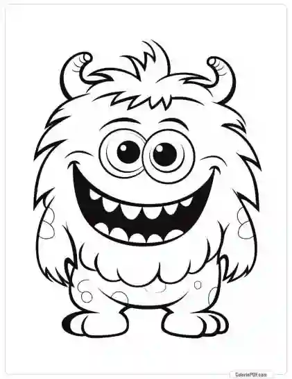 Cute Monster Coloring Pages